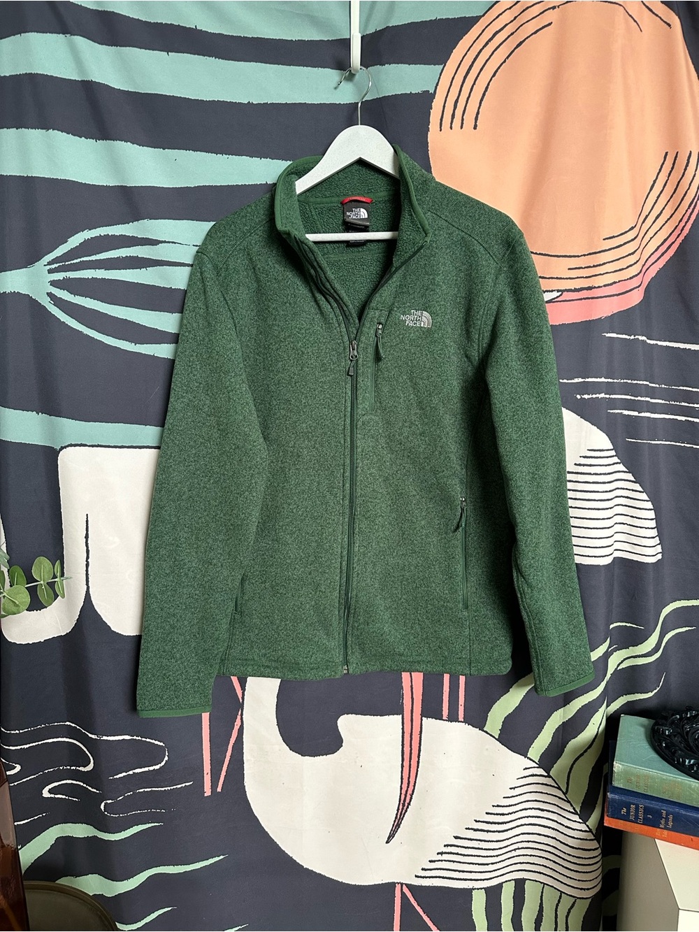 The North Face Green Zip-Up Fleece Jacket
